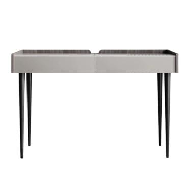 Imagem de ZzleoyuUUs-12 Mesa de escritório leve de ardósia de luxo moderna simples para escritório em casa pequena casa madeira maciça quarto minimalista mesa de computador mesa de estudo (65 * 50 * 75 cm)