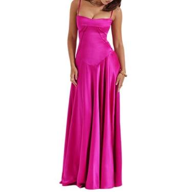 Imagem de Vestido namirate Strapless Holiday Maxi Summer Hot Pink Women