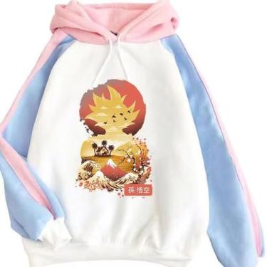 Imagem de Moletom com design de bloqueio de cores Dragon Ball Goku Island - SANM