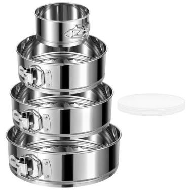 Imagem de Conjunto de panelas Springform E-Gtong em aço inoxidável 4 7 9 10 pole