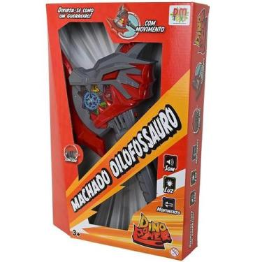 Imagem de Machado Dino Power Dilofossauro Vermelho DMT7113 - DM TOYS