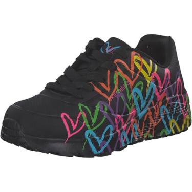 Imagem de Skechers Tênis feminino Uno Lite-Spread The Love, Preto/Multi, 27 BR
