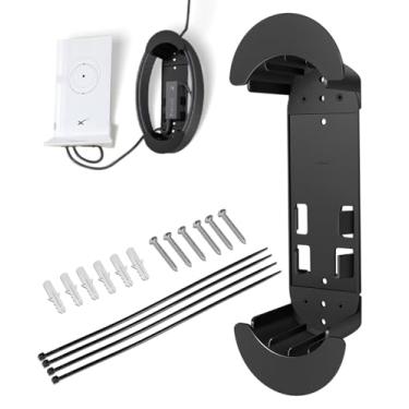 Imagem de DearChan Suporte de cabo Ethernet Starlink – Suporte de parede 2 em 1 para roteador Starlink Gen 2, Gen 3, HP – Organiza adaptador Ethernet e cabo de 45 metros para casa, trailer, barco (preto)