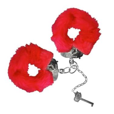 Imagem de Algema De Metal Com Pelúcia Acessório Erótico para Conforto e Ousadia em Momentos Íntimos 1002 (VERMELHO)