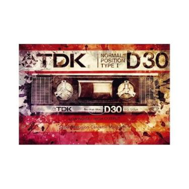 Imagem de Citações Motivacionais Em Pôster De Vinil Retro Com Fita De Áudio, Art