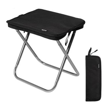 Imagem de Banqueta dobrável de acampamento ultraleve de 28 cm Naturehike – Suporta banquinho portátil compacto de 176 kg, liga de alumínio 7075 e cadeira de bolso Oxford 600D para adultos, mochila, pesca