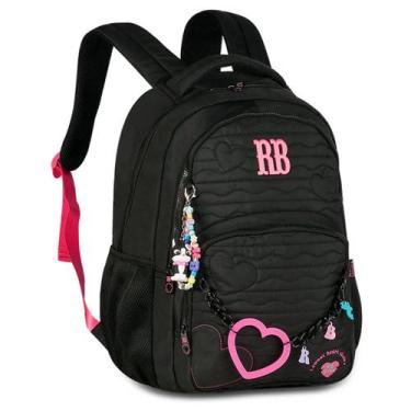 Imagem de Mochila de Costas Rebecca Bonbon Heart Beats - Clio Style, Preto