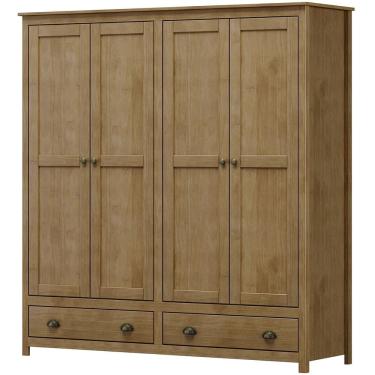 Imagem de Guarda Roupa 4P 2G Madeira Maciça 176 cm 9105 Freijo Milani Store