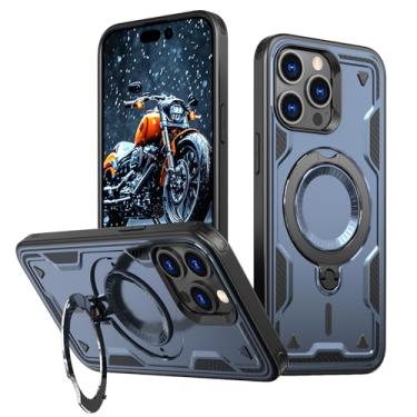 Imagem de SORAKA Capa para iPhone 15 Pro Max com suporte,compatível com MagSafe,Capa iPhone 15 Pro Max com chapa de ferro Capa resistente que absorve choques Proteção contra quedas de nível militar