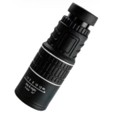 Imagem de Monóculo Profissional, Telescópio Monocular Portátil, Preto, 16x52mm, Alta Definição, com Lente Óptica Multi-Revestida para Observação ao Ar Livre