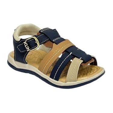 Imagem de Sandália Klin Line Play 476240 Marinho/Capuccino/Palha