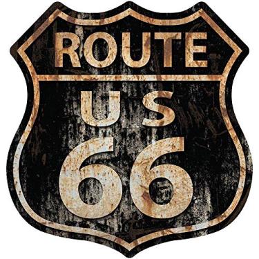Imagem de Placa Decorativa Formato Rota 66 - Cia Laser