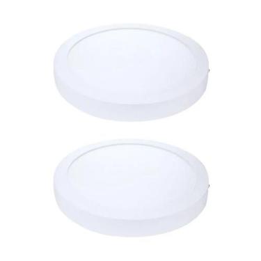 Imagem de Kit 2 Painel Plafon LED Sobrepor Red Branca 6500K 24W 29cm - Avant