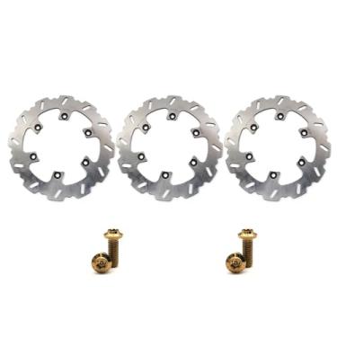 Imagem de Arashi Discos de freio dianteiros traseiros rotores com parafusos de montagem para Yamaha RD350LC 1985-1993, XJ600 1983-1991, FZX750 Fazer 1986-1990, peças de acessórios de motocicleta