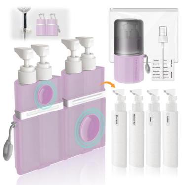 Imagem de Garrafas de viagem VOGOGE para produtos de higiene pessoal 4 em 1 com 
