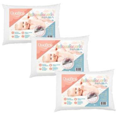 Imagem de Kit 3 Travesseiros Baby Nasa - Infantil - Dunlopillo
