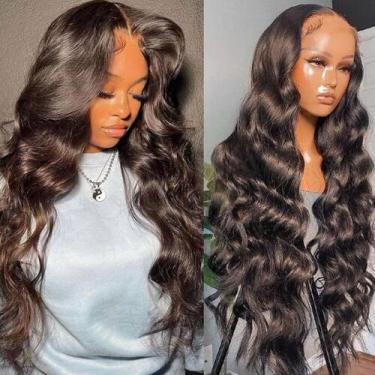 Imagem de Peruca frontal de renda Lemoda 210% Density Body Wave 20"