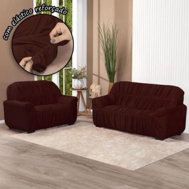 Imagem de Capa para Sofá King Elasticada Lisa 2 E 3 Lugares - Lenharo Enxovais, 