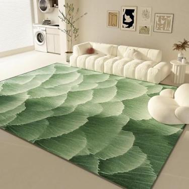 Imagem de Tapetes de luxo modernos para decoração de sala de estar, quarto, macio, felpudo, grosso, lavável (120x160 cm/B)