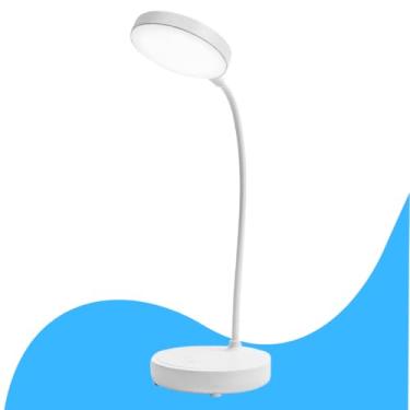 Imagem de Luminária de Mesa LED Recarregável USB Escritório Quarto Leitura Estudo Touch Flexível Iluminação 110/220V