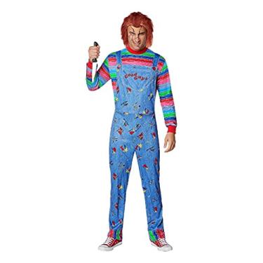Imagem de Spirit Halloween Fantasia adulta do Chucky (Deluxe Chucky (masculino), P/M)