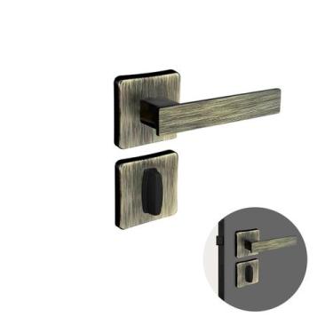 Imagem de Fechadura Topazio 40mm Antique Maçaneta Redonda Banheiro - União Mundi