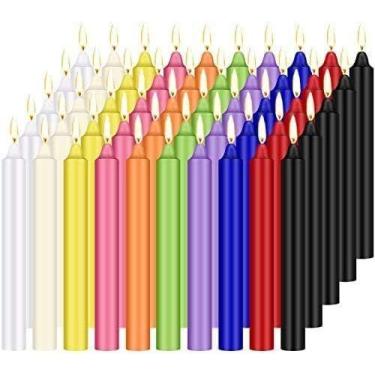Imagem de Mini Taper Candle YOROXRG, sem perfume, cores variadas, 100 unidades