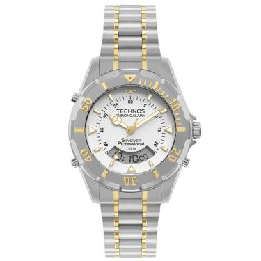 Imagem de Relógio Technos Masculino Ref: Wt2050agn/1b Skydiver Anadigi Bicolor
