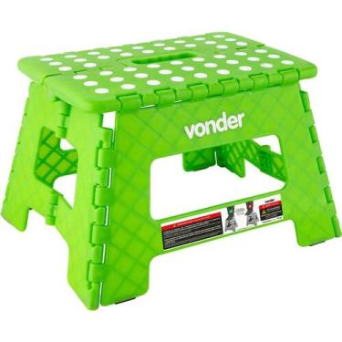 Imagem de Banqueta Plástica Dobrável Verde 220 Mm Vonder