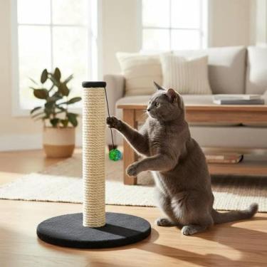 Imagem de Arranhador para Gato 44cm Base Estável Suportanto Brincadeiras Intensa