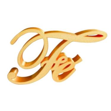 Imagem de Letreiro Decorativo FÉ em Plástico 3D  Placa Motivacional para Sala, E