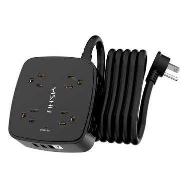 Imagem de Protetor de sobretensão Power Strip YISHU de 10 pés com 8 tomadas e 4 