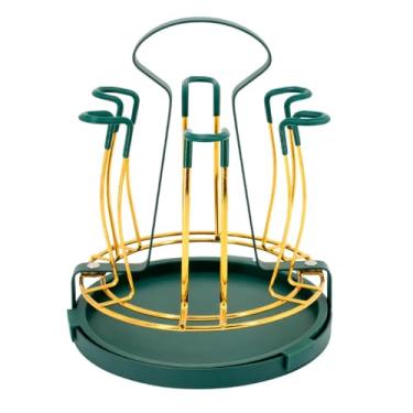 Imagem de Ioensy Suporte para secar xícaras, suporte para canecas de chá, antiderrapante com bandeja de drenagem, organizador de xícaras de café para de