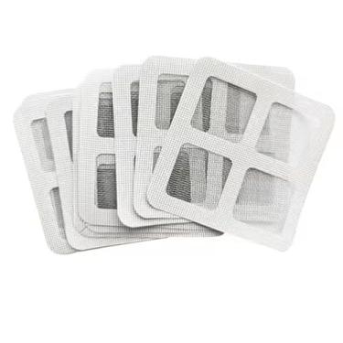 Imagem de Filtro Ralo Banheiro Pia Kit 10/20 unid 10x10cm Descartável Anti Inseto Barata Evita Entupimento Adesivo Tela Protetora Coletor de Cabelo (20)