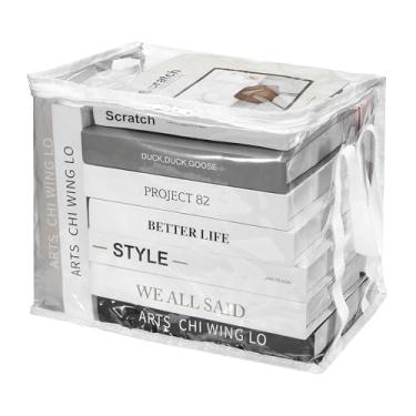 Imagem de PATIKIL Sacos de armazenamento transparentes de 32 x 24 x 25 cm, sacos de armazenamento de plástico, pequenos organizadores com zíper, organizador de lençóis de cama dobrável com alças de zíper para