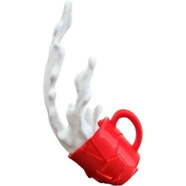 Imagem de Xícara Derramando Cafe Flutuante Bob Cantinho Cafe Vm/Branco