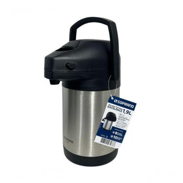 Imagem de Garrafa Termica Pressão Inox Soprano Excelence 1,9 Lt