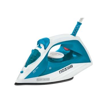 Imagem de BLACK+DECKER Ferro de Passar Roupa, com Vaporizador, Base Antiaderente, Azul e Branco, Modelo FX2100, 110V