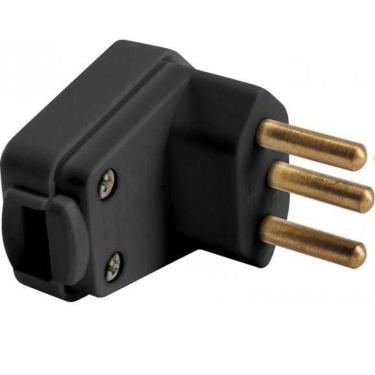 Imagem de Plugue Angular 2p T 10a 250v Preto Tramontina 57403 010