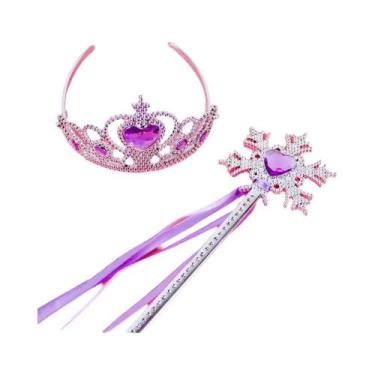 Imagem de Acessórios De Cosplay Da Princesa Frozen Anna Elsa Coroa Varinha Colar