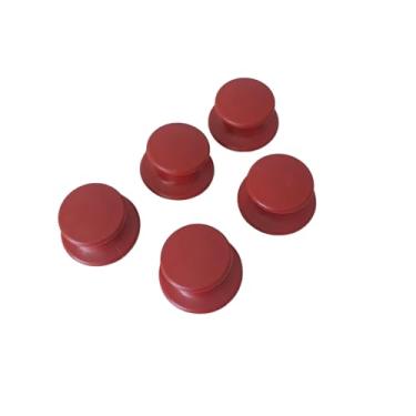 Imagem de Kit 5 Pomel Baquelite Pegador Puxador Vermelho Tampa Panela Frigideira