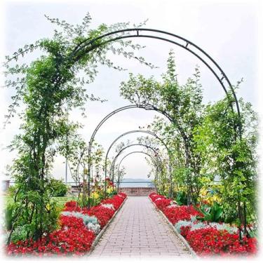 Imagem de Mandris De Jardim Arco De Jardim De Metal Arco De Casamento Preto Para Rosas Vinhas Várias Plantas Trepadeiras 120/140/160/180/240/280 Cm De Largura 220/230 Cm De Altura, 300x220cm