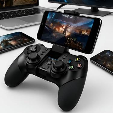 Imagem de Controle Gamer Bluetooth para Celular, PC e PS3 – Joystick Sem Fio 2.4G, Alta Precisão, Vibração, Bateria 380mAh, Compatível com Android e Windows
