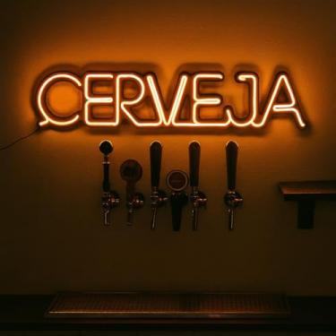Imagem de Painel Luminoso Neon Led Decorativo Letreiro Cerveja em PVC Decorativo Restaurantes e Bares(Laranja)