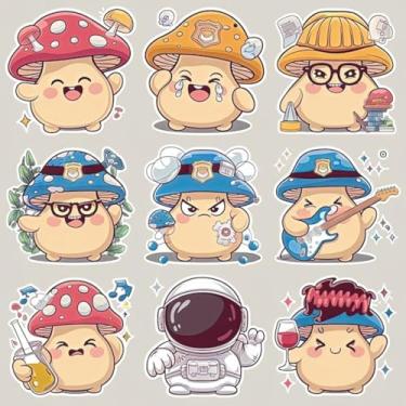 Imagem de Adesivo Decorativo Kawaii para Crianças - Wall Sticker Fofo com Emojis Animais e Frutas 40x40cm