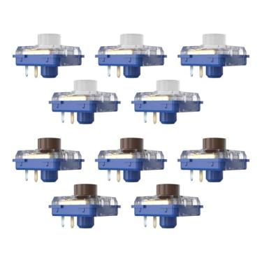 Imagem de BaotyJie 10 Peças de Interruptor de Teclado Mecânico, Interruptor Silencioso de Baixo, Digitação Aprimorada