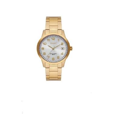 Imagem de Relogio Orient Feminino Dourado Strass Aço Inox Fgss1237