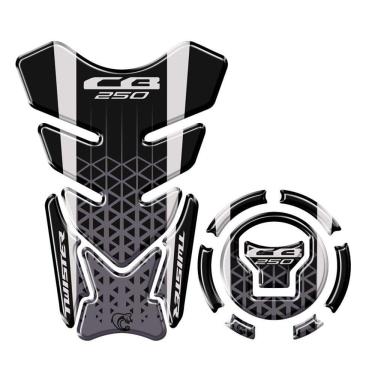 Imagem de Kit Protetor Tanque Adesivo Moto Honda Twister Ano 2022/23 Preto