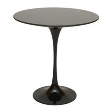 Imagem de Mesa Lateral Tulipa Saarinen Redonda 41 Cm Laqueada Preto