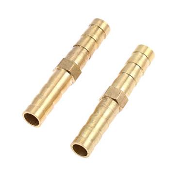 Imagem de 2pcs 6-19mm bronze igual barbeado barbed mangueira de marceneiro conector ar combustível tubo de água tubulação de gás pneumático gás redutores YYDFPIIA (Color : 6mm)